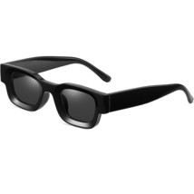 Modern Thick Rectangle Sunglasses For Women Men Retro 90S Chunky Square Polarize - £20.83 GBP