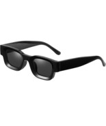 Modern Thick Rectangle Sunglasses For Women Men Retro 90S Chunky Square ... - £19.66 GBP