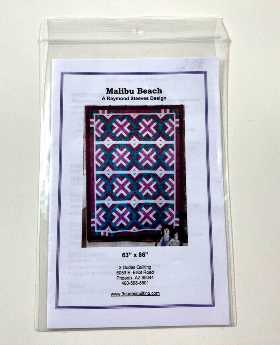 A Raymond Steeves Design Malibu Beach Quilting Pattern Only - $9.89