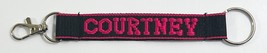 COURTNEY Personalized Keychain Pink / Black - £7.78 GBP