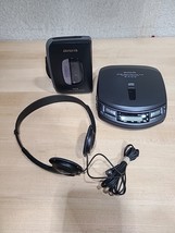 Lot AIWA XP-520 Portable CD &amp; PS131 TAPE/Cassette Player A071 Headphones... - $7.10