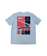 Lucky Brand Mens XL Heather Grey Fender Stratocaster Strat Guitar Photo ... - $704.39 MXN