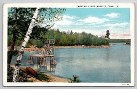 Winsted CT West Hill Lake Connecticut Postcard O22 - £7.14 GBP