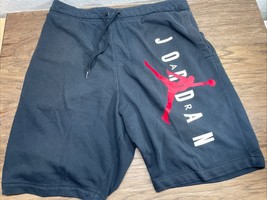Nike Jordan Jump Man Black Sweat Shorts Men&#39;s Size Large Sportswear KG JD - $278.56 MXN