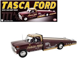 1970 Ford F-350 Ramp Truck Burgundy and Gold &quot;Tasca Ford&quot; Limited Edition to 50 - £133.26 GBP