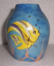 1994 Wassi Art Jamaica Handmade &amp; Painted Ceramic Vase By DWAYNE - £21.92 GBP