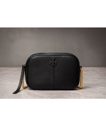 NWT Tory Burch Black Leather Mcgraw Camera Bag $350 - $350.00