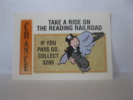 1995 Monopoly 60th Ann. Board Game Piece: Chance Card - Take a Ride on Reading  - $1.00