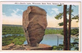 Postcard Devil&#39;s Lake Wisconsin State Park Balance Rock - £1.50 GBP