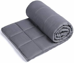 Weighted Blanket (48&quot; x 72&quot;, 15lbs for 140-180lb Individual, Grey) for Adult - £47.55 GBP