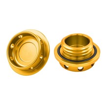 V2 GOLD BILLET RACING ENGINE OIL FILLER CAP FOR HONDA CIVIC ACURA INTEGRA - £9.26 GBP