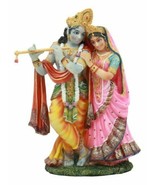 Vedic Radha And Krishna Statue 8Tall Avatar Of Vishnu Shakti God&#39;s Divin... - £41.07 GBP