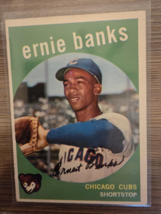 Sports Ernie Banks 1959 Chicago Cubs Topps  #350 BB Card Excellent Condition - £294.88 GBP