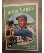 Sports Ernie Banks 1959 Chicago Cubs Topps  #350 BB Card Excellent Condi... - £292.89 GBP