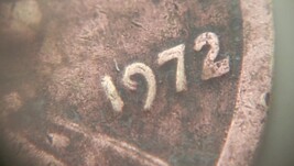 Lincoln penny white 1 Cent 1972 No ment mark DDO , very rare  - $400.00