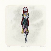 Sally Nightmare Before Christmas Sowa &amp; Reiser #D/500 Hand Painted Etching Art 1 - £37.33 GBP