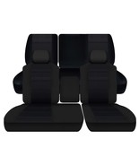 Front and Rear truck seat covers fits 2002 Ford F-150 SuperCrew Cab  solid black - £116.68 GBP