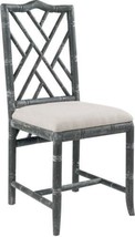 Side Chair Bungalow 5 Hampton Chinoiserie Asian Fretwork Bamboo Limed Oak - £797.55 GBP