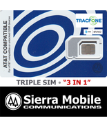TRACFONE SIM CARD Triple &quot;3 in 1&quot;  NANO • GSM 4GLTE  AT&amp;T MVNO •  USPS T... - £7.02 GBP