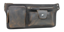 Vagarant Traveler Full Grain Leather Slim Long Shape Waist Bag LW07.DB - £52.24 GBP