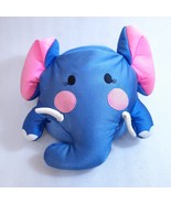Moshi Microbead Plush Elephant Squishy Pillow Blue Pink nylon Stretch Br... - £33.82 GBP