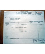 Vintage Clover Foundry Division Hastings MI Purchase Order 1952 - $5.47 CAD