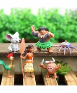 6Pcs Moana Princess Moina Half God Adventure Action Figures - $360.94 MXN