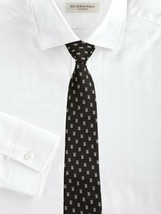 Burberry Manston Monogram Skinny Silk Tie - Black - £159.07 GBP