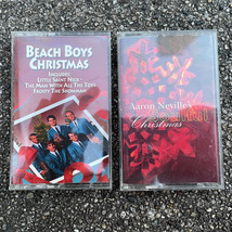Lot of 2 Christmas Cassette Tapes 1993 Beach Boys &amp; 1993 Aaron Neville&#39;s Soulful - £7.60 GBP