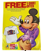 Walt Disney World Coca Cola Mickey Mouse Poster 15th Birthday Celebratio... - £15.54 GBP
