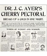 Ayer&#39;s Cherry Pectoral Quack Medicine 1897 Advertisement Victorian Medic... - €34,13 EUR