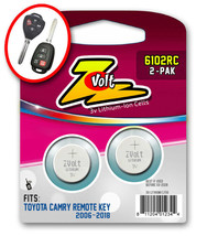 KEYLESS REMOTE Batteries (2) for 2006-2018 TOYOTA CAMRY - FREE S/H! - £3.70 GBP