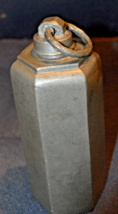 Antique 6-Sided Pewter Drinking Bottle/Wine Can, IVB, screw on cap - $175.00