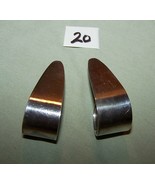 Pierced Earrings-Large Sterling Silver Curved Earrings-Lot 20 - $15.00