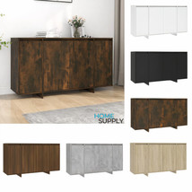 Modern Wooden Large Home Sideboard Storage Cabinet Unit With 4 Doors Shelves - £145.51 GBP+