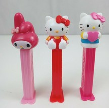 Vintage Lot of 3 Hello Kitty Pez Dispensers 2 Different Hello Kittys &amp; My Melody - £8.36 GBP