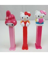 Vintage Lot of 3 Hello Kitty Pez Dispensers 2 Different Hello Kittys &amp; M... - £8.38 GBP