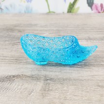 Bryce Brothers Blue Turquoise Cane Glass Slipper Shoe EAPG 1880s Antique - £33.63 GBP