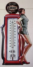 Pin-Up Girl Thermometer Gas Pump Harley Davidson Garage Shop or Man Cave - £19.93 GBP