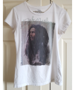 T-Shirt Bob Marley Reggae Large White Graphic 100% Cotton Made In Guatemala - £19.53 GBP