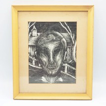 Surrealist Etching Print Boy&#39;s Head Framed - £280.05 GBP