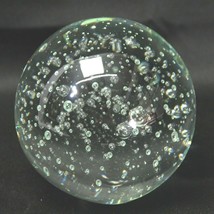 Paperweight Glass Bubble Clear Round 4&quot; - £28.12 GBP
