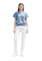 Women Top GAP Women  Eyelet Flutter Short Sleeve Crew Neck Top XS  Blue - $10.39