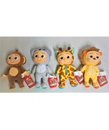 4 Doll Set New Cocomelon JJ Little Plush Animal Toy Lion Giraffe Koala M... - $68.55 CAD