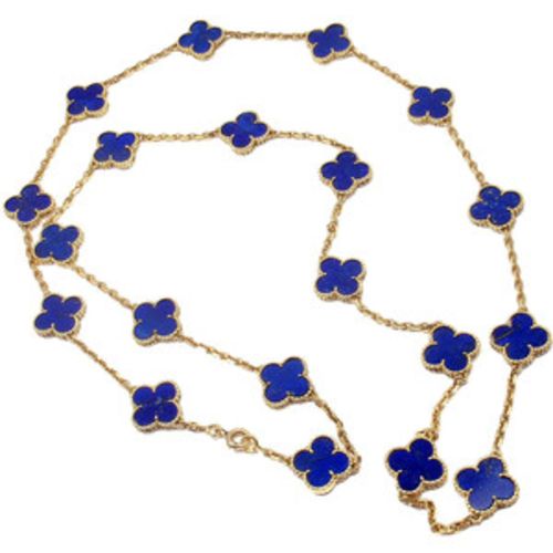 20 Lapis Quatrefoil Necklace - $225.00