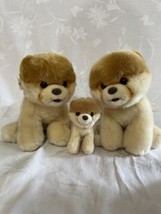 lot Gund Boo Pomeranian Plush Dog Brown Tan Stuffed Animal family Baby Mom Dad . - £27.41 GBP