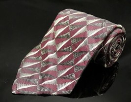 Mens Neck Tie Robert Talbott Studio Silk Italy Purple Geometric Tie - £10.84 GBP