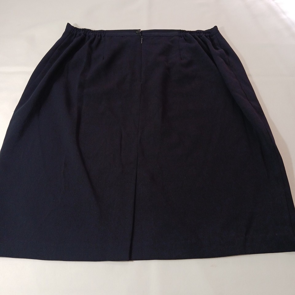 Laura Scott Women's Back Zip & Slit Blue Skirt Size 20W Waist 36" Made In USA Item image 2