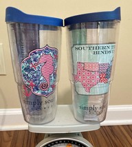 Tervis Simply Southern Sea Horse Tie That Binds Lot of2 Tumbler Travel C... - $14.85