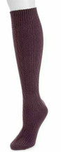 MukLuks Womens Ladies Knee Socks Plum Cable Knit Boot Socks Sz 6-11 - £20.66 GBP